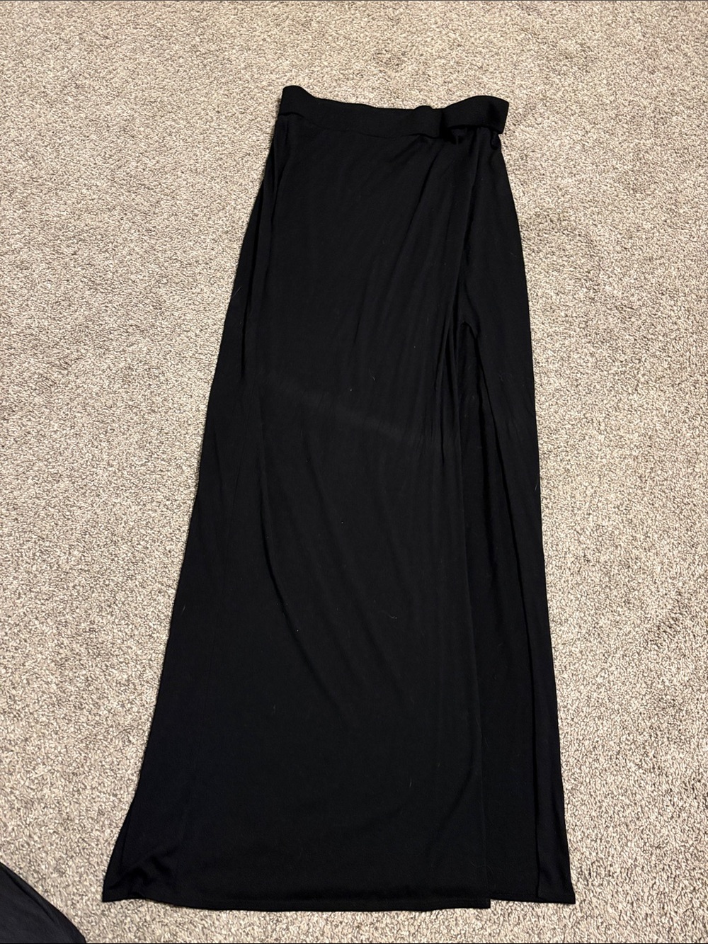 Express Black Maxi Skirt with Side Slit